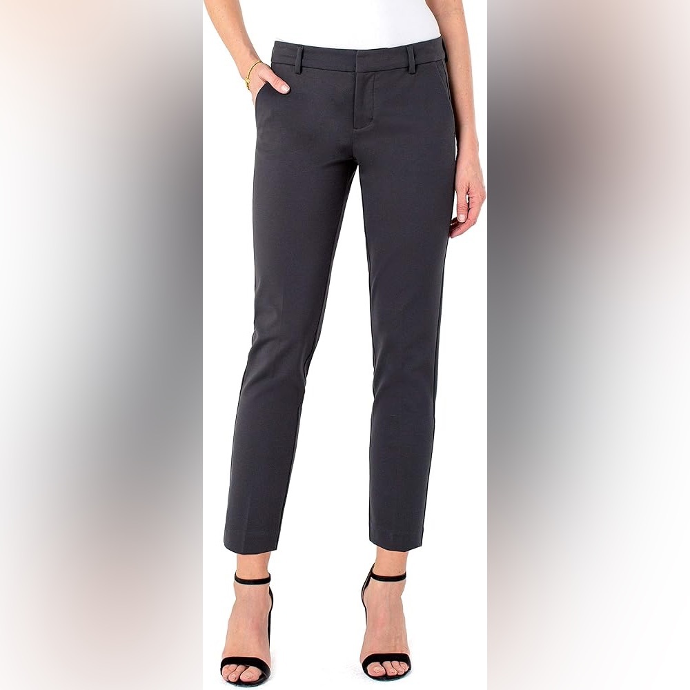 Liverpool Los Angeles Kelsey Ponte Knit Trouser Pants - Gray Size 12